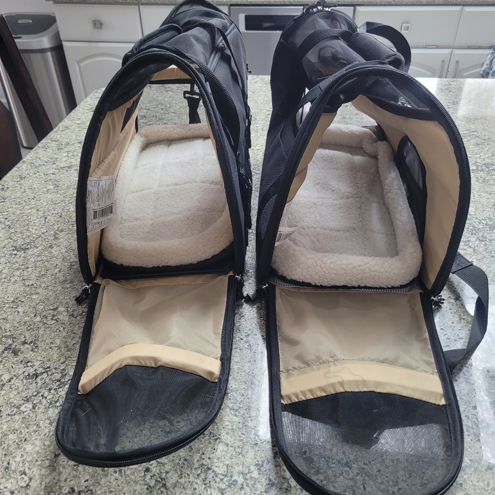 New Bergan Black Soft Sided Pet Travel Bag, 1 total, 22 lb. Capacity